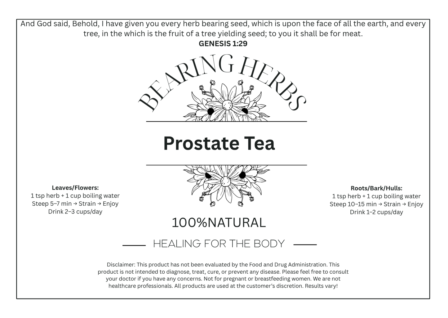 Prostate Support Tea