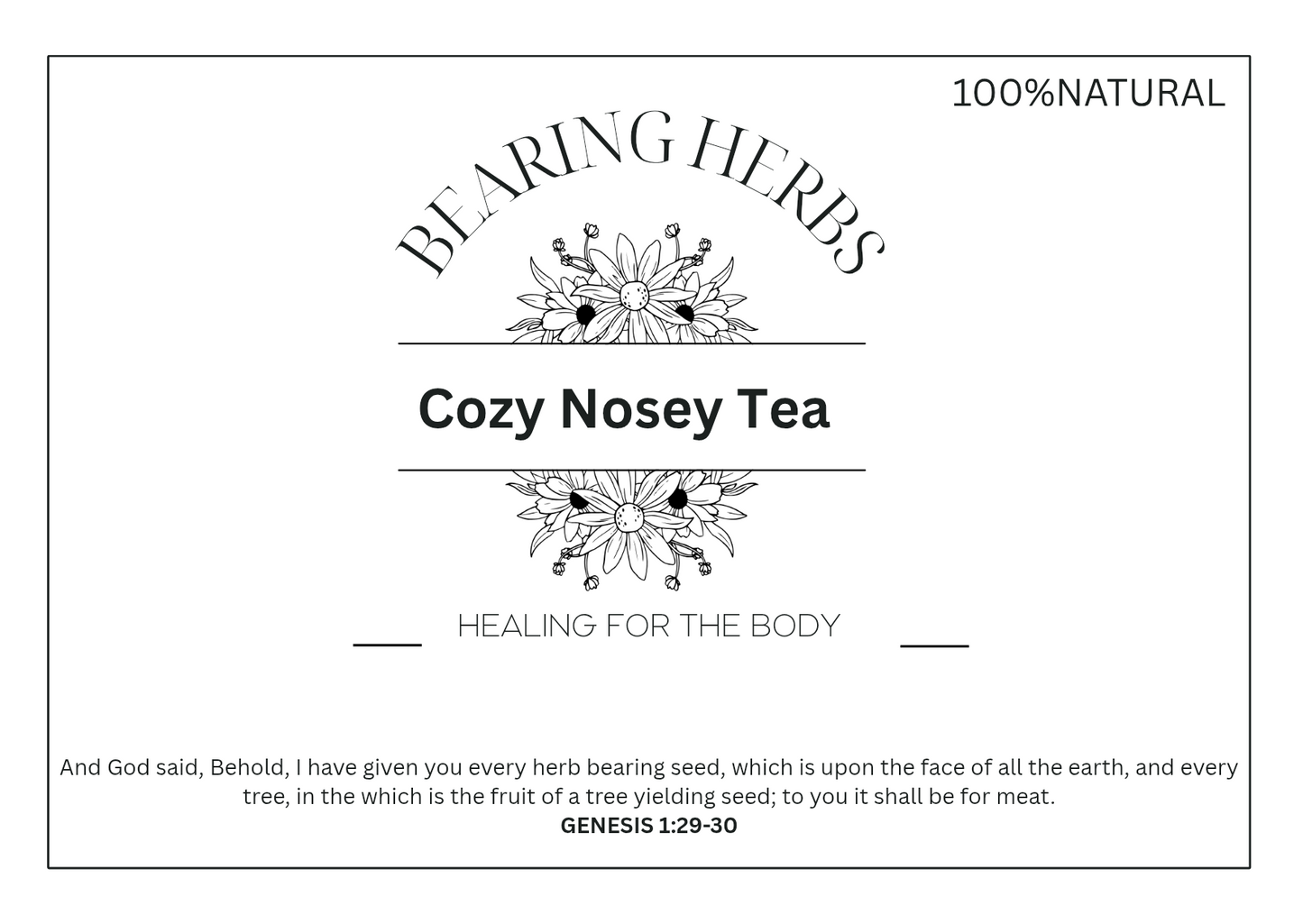 Cozy Nosey Organic Tea