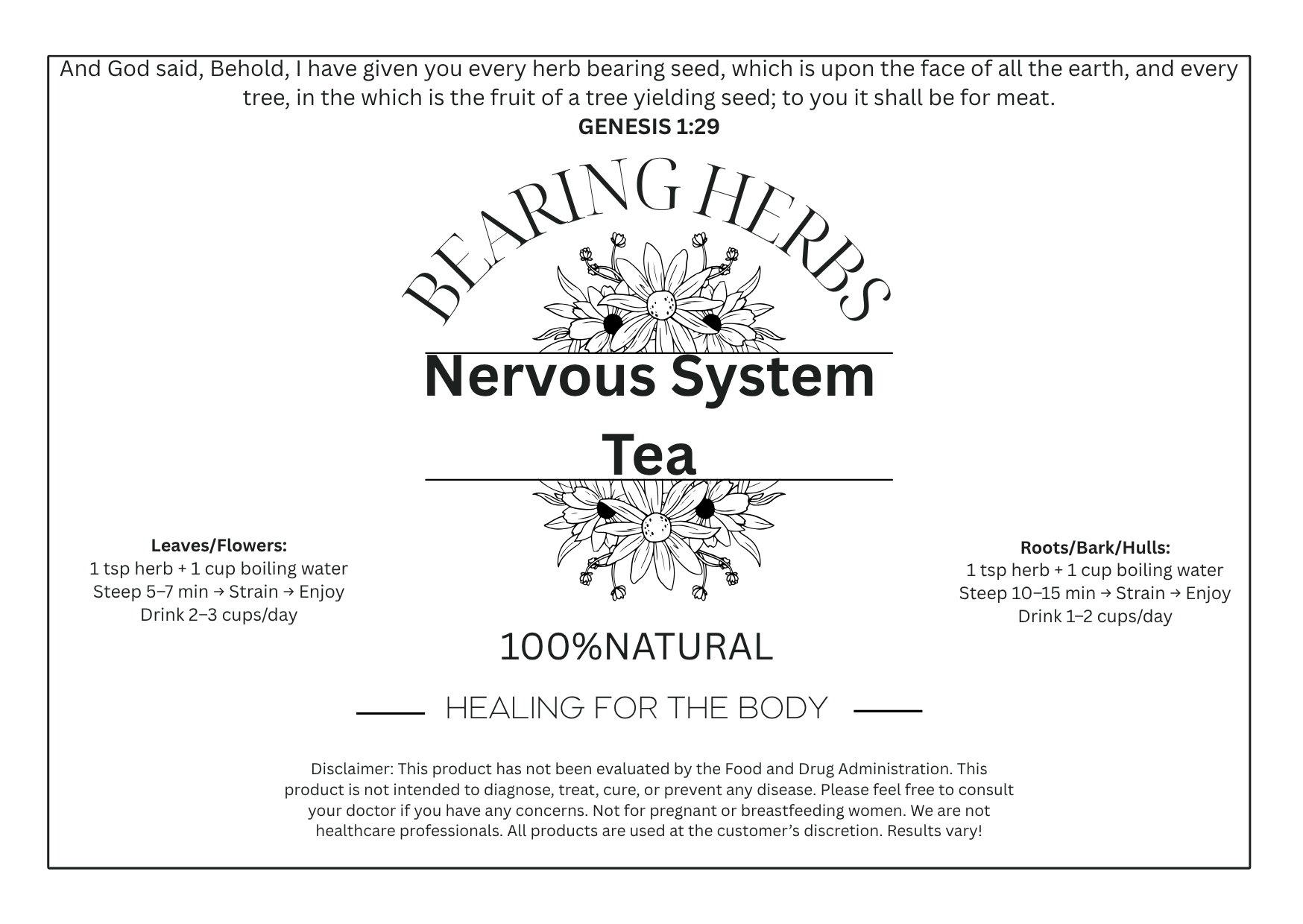 Nervous System Tea