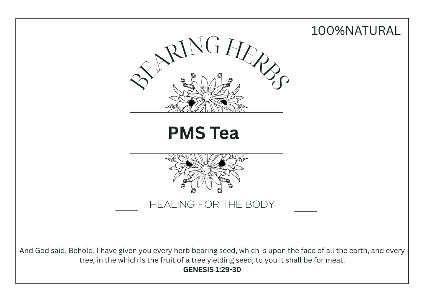 PMS & Menstrual Support Herbal Tea
