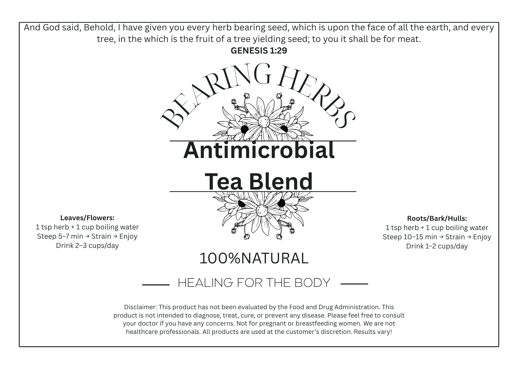 Antimicrobial Tea Blend