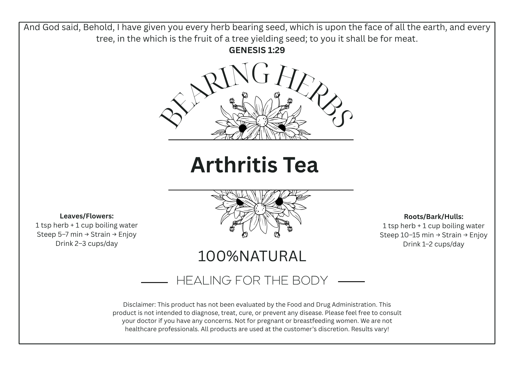 Arthritis Tea