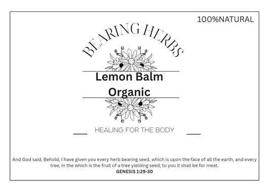 Lemon Balm Leaf  Organic